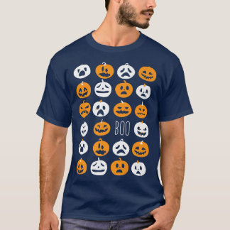Pumpkin Face Lazy Halloween Costume Cute Jack O La T-Shirt