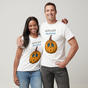 Pumpkin face, Let's get smashed blue eyes T-Shirt