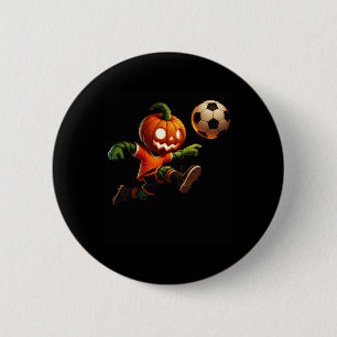 Pumpkin Face Soccer Halloween Costume Men Boys Kid 6 Cm Round Badge