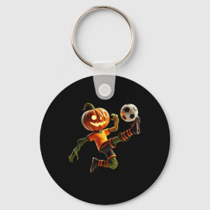 Pumpkin Face Soccer Halloween Costume Men Boys Kid Key Ring