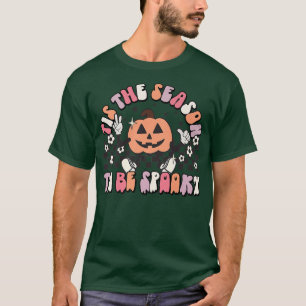 Pumpkin Face Tis The Season To Be Spooky Funny Hal T-Shirt
