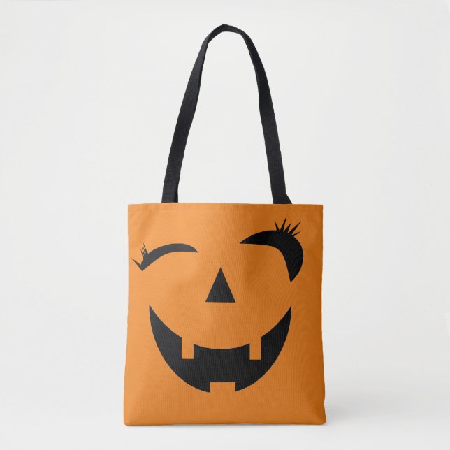 Pumpkin Face Tote Bag (Front)