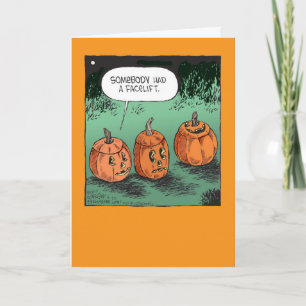Pumpkin Facelift Halloween Card