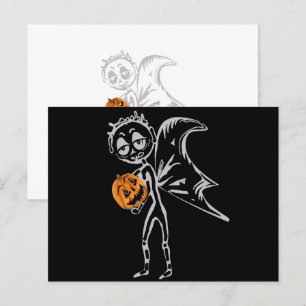 Pumpkin Fairies Have Fun On Halloween Postcard