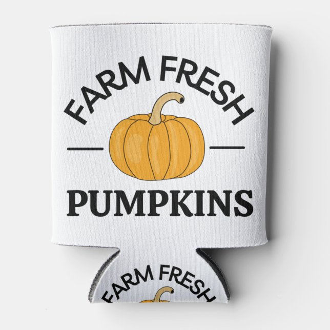Pumpkin Fall Autumn Can Cooler (Front)