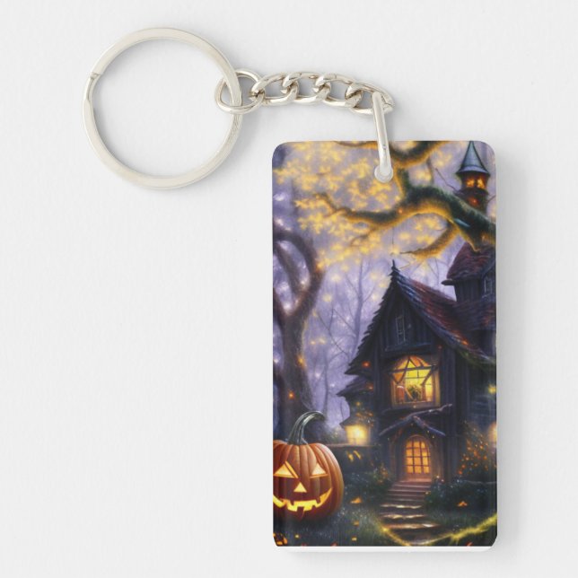 pumpkin/fall/autumn/Halloween  Key Ring (Front)
