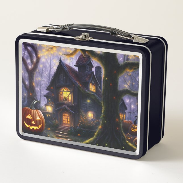 pumpkin/fall/autumn/Halloween  Metal Lunch Box (Front)