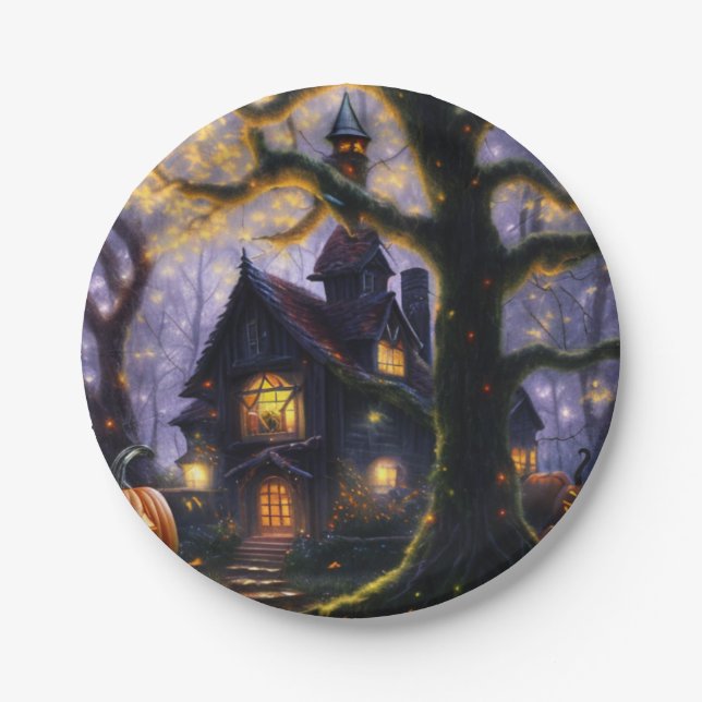 pumpkin/fall/autumn/Halloween  Paper Plate (Front)