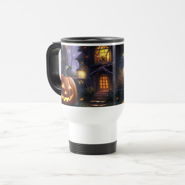pumpkin/fall/autumn/Halloween  Travel Mug (Front Left)