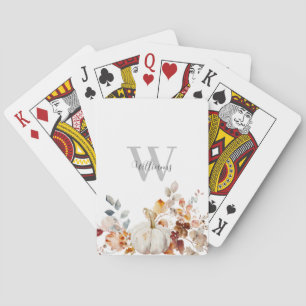 Pumpkin Fall Autumn Personalised Playing Cards