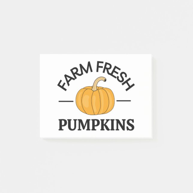 Pumpkin Fall Autumn Post-it Notes (Front)