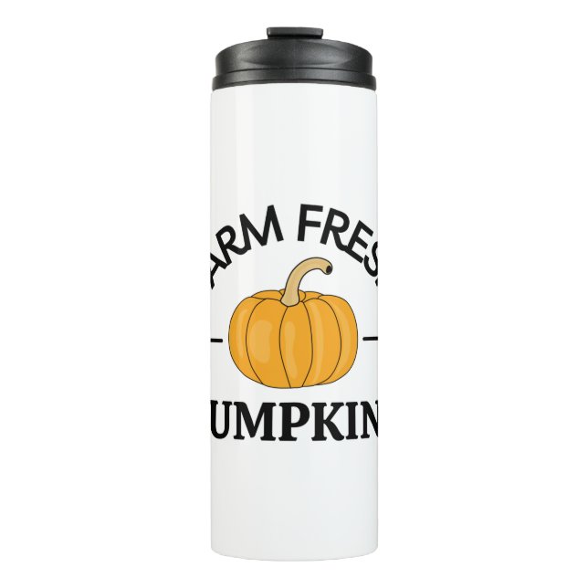 Pumpkin Fall Autumn Thermal Tumbler (Front)