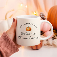Pumpkin fall autumn welcome to our home decor