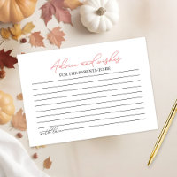 Pumpkin Fall Baby Shower Advice