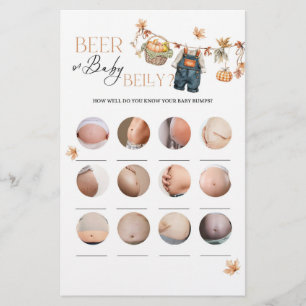 Pumpkin Fall Baby Shower Beer or Beely Game