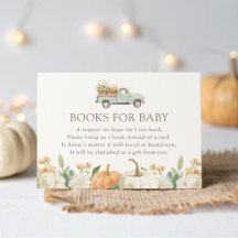 Pumpkin Fall Baby Shower Books for Baby