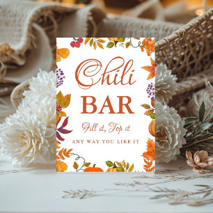 Pumpkin Fall Baby Shower Chilli Bar Sign 