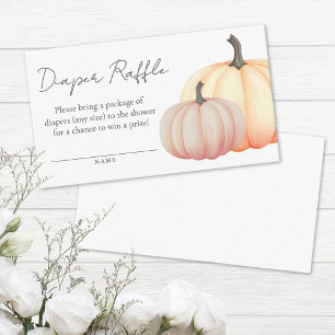 Pumpkin Fall Baby Shower Diaper Raffle Enclosure Card