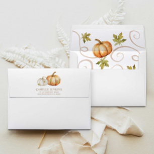 Pumpkin Fall Baby Shower Envelope