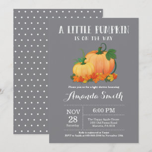 Pumpkin Fall Baby Shower Invitation Card