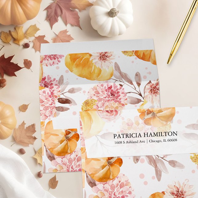Pumpkin Fall Baby Shower Invitation Envelope (Creator Uploaded)