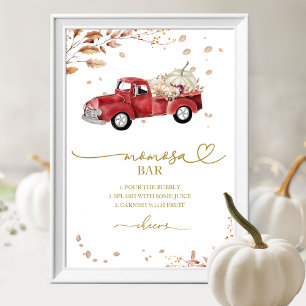 Pumpkin Fall Baby Shower MOMosa Bar Sign
