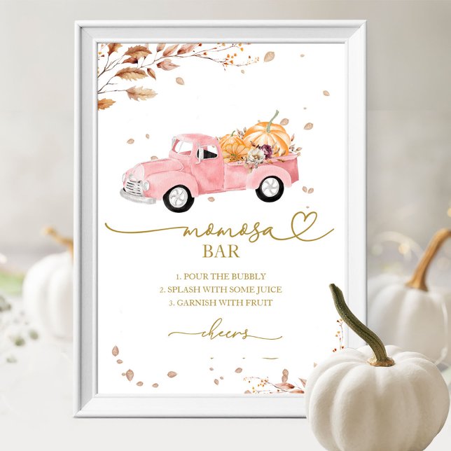 Pumpkin Fall Baby Shower MOMosa Bar Sign (Creator Uploaded)
