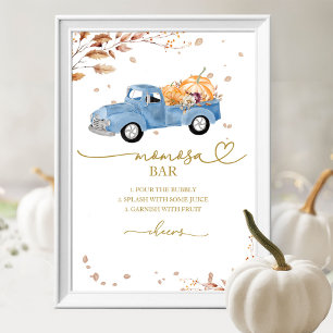 Pumpkin Fall Baby Shower MOMosa Bar Sign