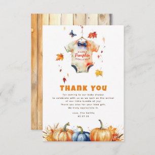 Pumpkin Fall Baby Shower Thank You