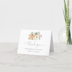 Pumpkin Fall Baby Shower Thank You Card