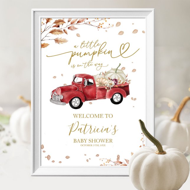 Pumpkin Fall Baby Shower Welcome Sign (Creator Uploaded)