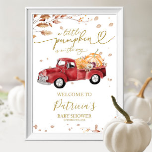Pumpkin Fall Baby Shower Welcome Sign