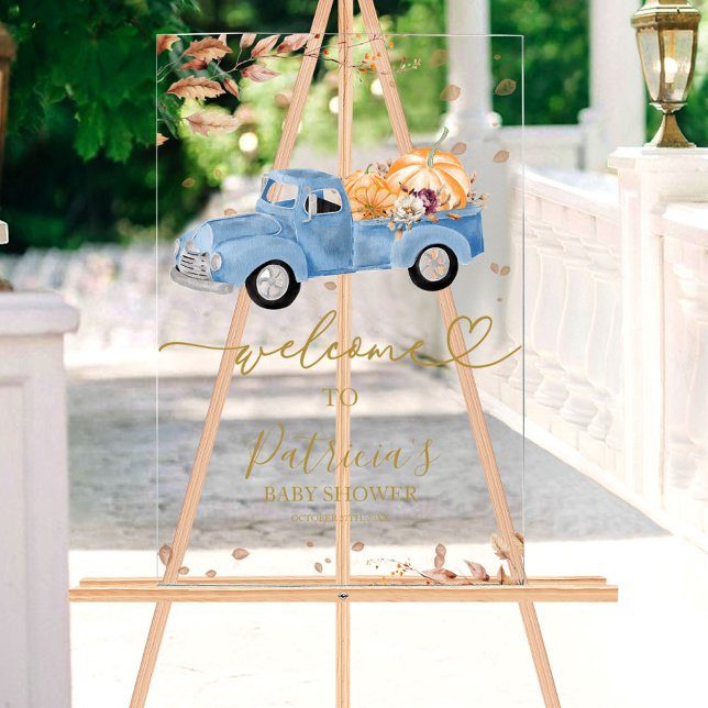 Pumpkin Fall Baby Shower Welcome Sign (Creator Uploaded)