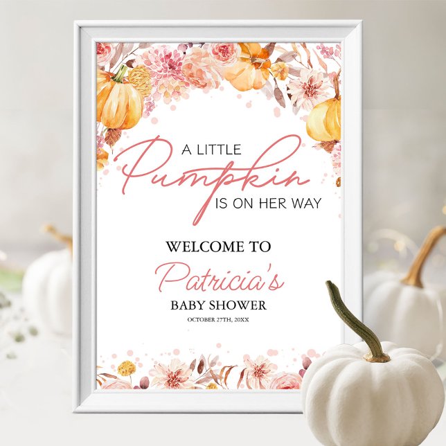 Pumpkin Fall Baby Shower Welcome Sign (Creator Uploaded)