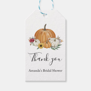 Pumpkin Fall Bridal Shower Favor  Gift Tags