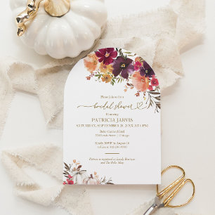 Pumpkin Fall Bridal Shower Invitation