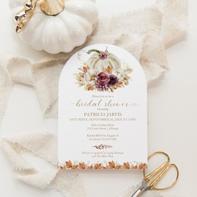 Pumpkin Fall Bridal Shower Invitation (Creator Uploaded)