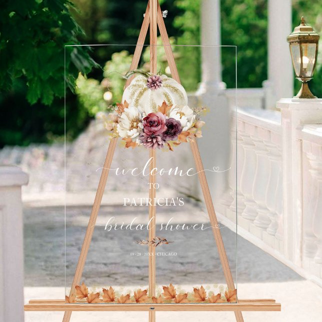 Pumpkin Fall Bridal Shower Welcome Sign (Creator Uploaded)