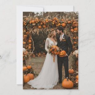 pumpkin fall engagement party invitations