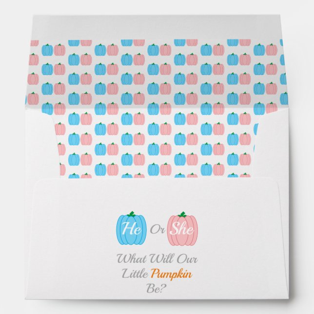 Pumpkin Fall Gender Reveal Envelope (Back (Bottom))