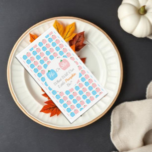 Pumpkin Fall Gender Reveal Napkin