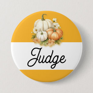 Pumpkin Fall Harvest Fair Judge 7.5 Cm Round Badge