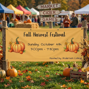 Pumpkin Fall Harvest Festival Banner