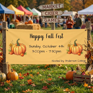 Pumpkin Fall Harvest Festival Banner