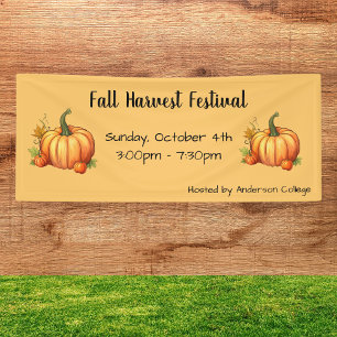 Pumpkin Fall Harvest Festival Banner