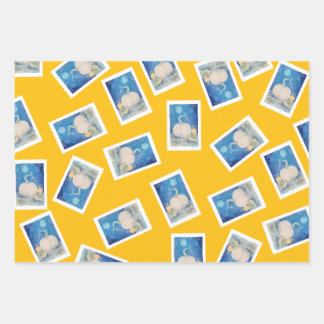 Pumpkin Fall Harvest Maureen Girard Autumn Vines Wrapping Paper Sheet