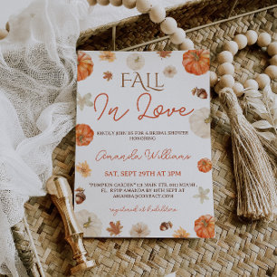 Pumpkin Fall In Love Bridal Shower Invitation