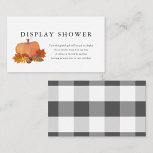 Pumpkin Fall Leaves Display Shower Enclosure Card