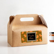 Pumpkin fall print neutral coloured labels
