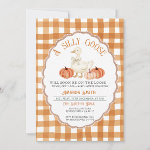 Pumpkin Fall Silly Goose Baby Shower  Invitation